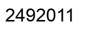 Number 2492011 black image