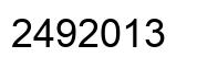Number 2492013 black image