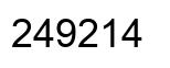 Number 249214 black image