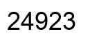 Number 24923 black image