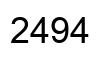 Number 2494 black image