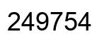 Number 249754 black image