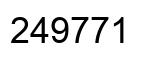 Number 249771 black image