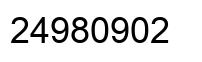 Número 24980902 imagen negro
