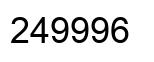 Número 249996 imagen negro