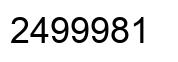 Número 2499981 imagen negro