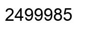 Number 2499985 black image