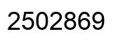 Number 2502869 black image