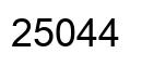 Number 25044 black image