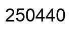 Number 250440 black image