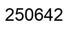 Number 250642 black image