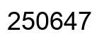 Number 250647 black image