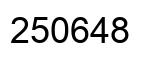 Number 250648 black image