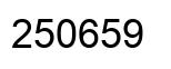 Number 250659 black image