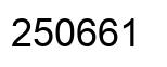 Number 250661 black image