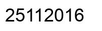 Number 25112016 black image
