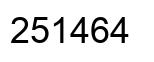 Number 251464 black image