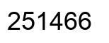 Number 251466 black image