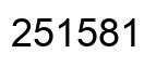 Number 251581 black image