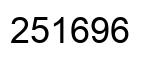 Number 251696 black image