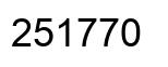 Number 251770 black image