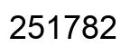 Number 251782 black image
