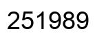 Number 251989 black image