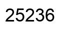 Number 25236 black image