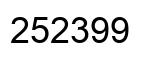 Number 252399 black image