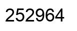 Number 252964 black image
