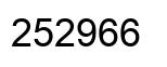Number 252966 black image
