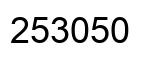Number 253050 black image