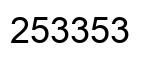 Number 253353 black image