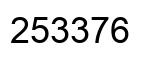 Number 253376 black image