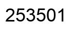 Number 253501 black image