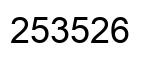 Number 253526 black image