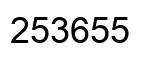 Number 253655 black image
