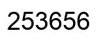 Number 253656 black image