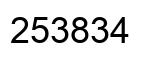 Number 253834 black image