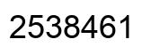 Número 2538461 imagen negro