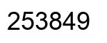 Number 253849 black image