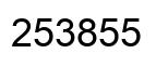 Number 253855 black image