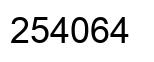 Number 254064 black image