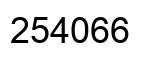 Number 254066 black image