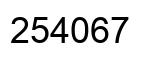 Number 254067 black image