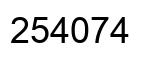 Number 254074 black image