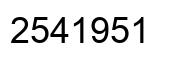 Number 2541951 black image