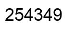 Number 254349 black image