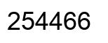 Number 254466 black image