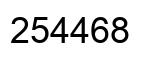 Number 254468 black image